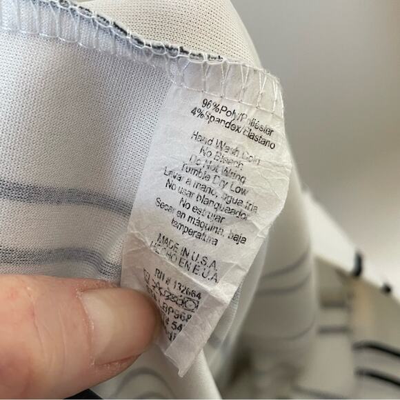 AKIRA white & black stripe wide leg high waisted pants trousers size medium - Picture 6 of 6